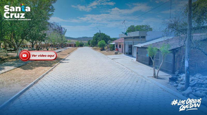 Gobierno entrega enlosetado urbano en Yotaú, Santa Cruz.